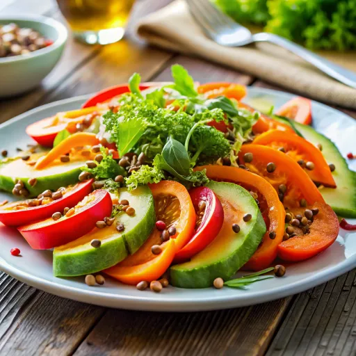 Šarena Salata sa Lanenim Sjemenkama